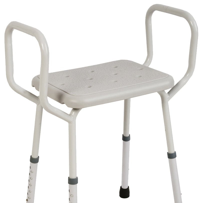 Shower stool with handles.