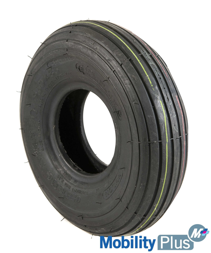 Tyre 3.00-4-Black Pneumatic Ribbed TreadTyres & Inner TubesNot specifiedMobility Plus