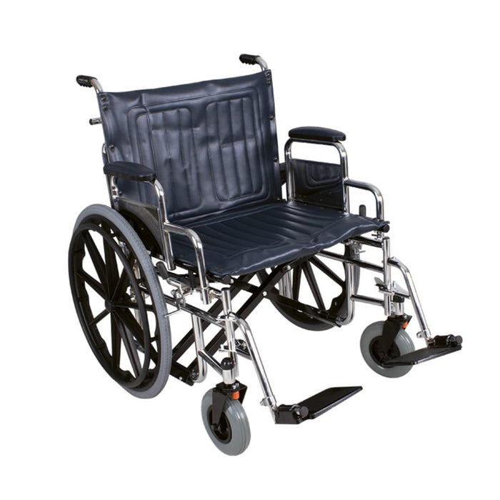 Titan heavy-duty manual wheelchair with a 560mm seat, rated to 204kg