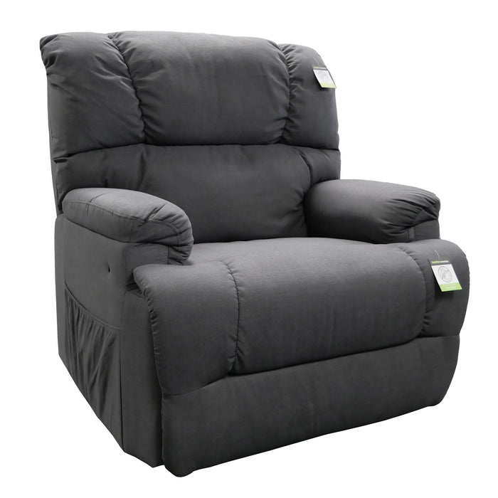 Heavy-Duty Electric Lift Chair in dark grey, rated to 220kg with a 54.5 to 67.5cm seat
