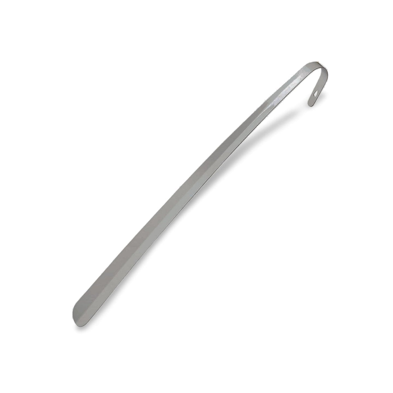 Long handled metal shoe horn.