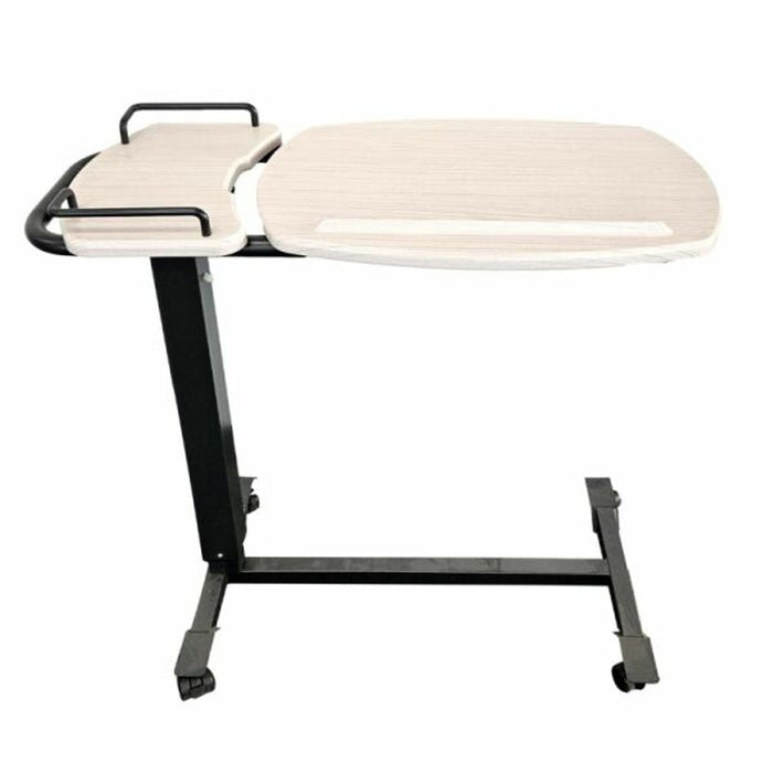 Over Bed/Chair Table in White Ash finish with tilting split top and standard base
