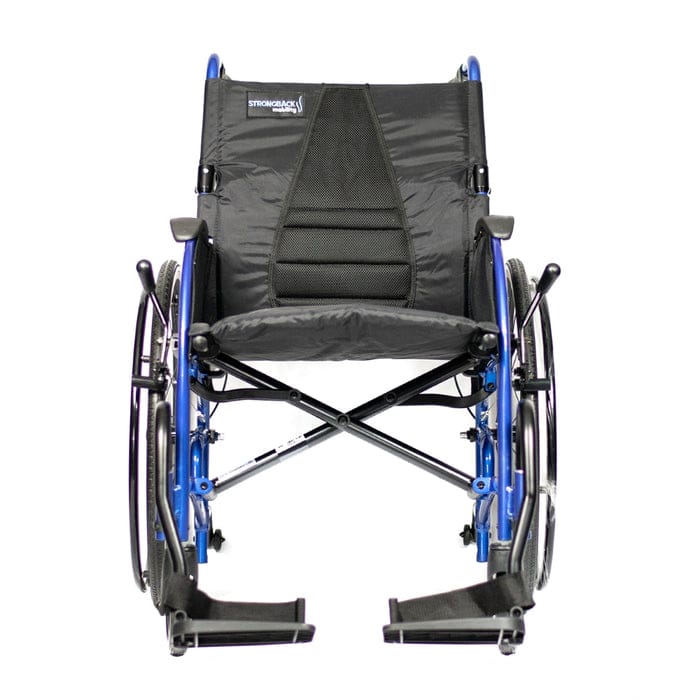 Strongback self-propelled wheelchair - front view
