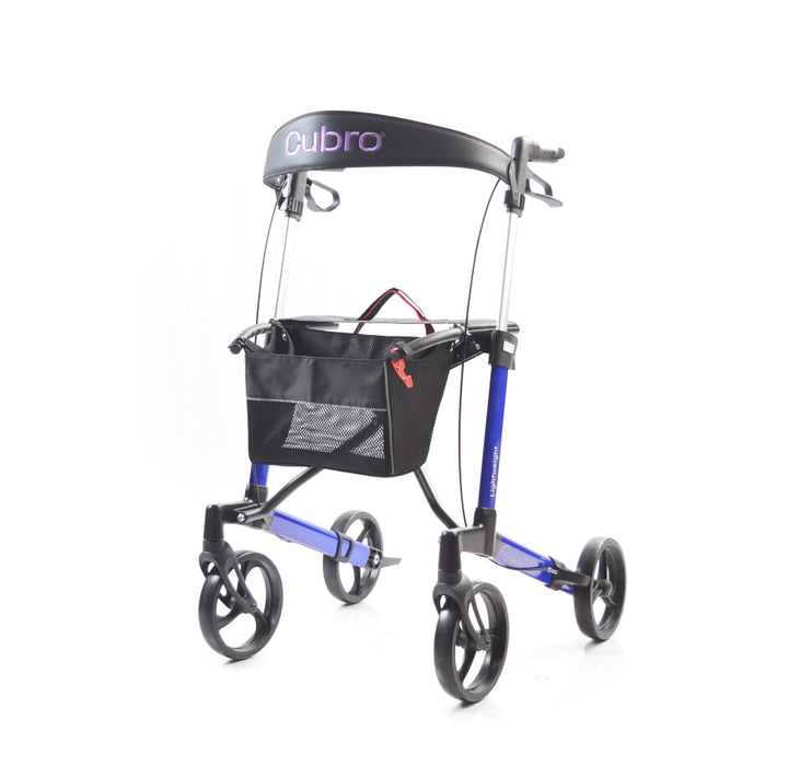 Cubro Freiheit X3 Aluminium Walking Frame – Lightweight (7.2kg) Rollator with Seat & Storage & 9" wheels
