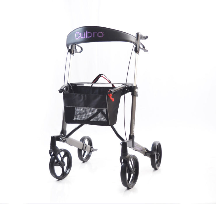 Cubro Freiheit X3 Aluminium Walking Frame – Lightweight (7.2kg) Rollator with Seat & Storage & 9" wheels