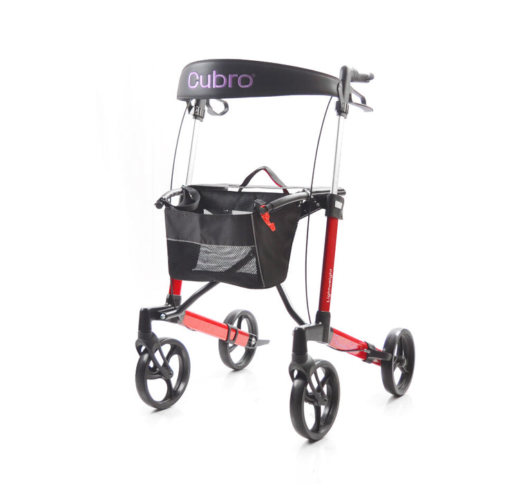 Cubro Freiheit X3 Aluminium Walking Frame – Lightweight (7.2kg) Rollator with Seat & Storage & 9" wheels