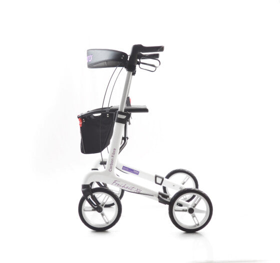 Cubro Freiheit X4 Carbon Fibre Walking Frame NZ | Lightweight Premium Rollator 6.7kg with 9" wheels - Easier to lift, Smoother to Use