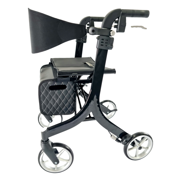 Newmarket Walker lightweight folding rollator - black