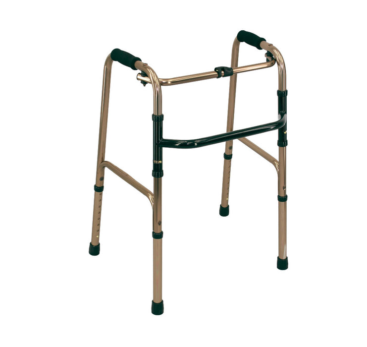 Deluxe folding walking frame with four feet