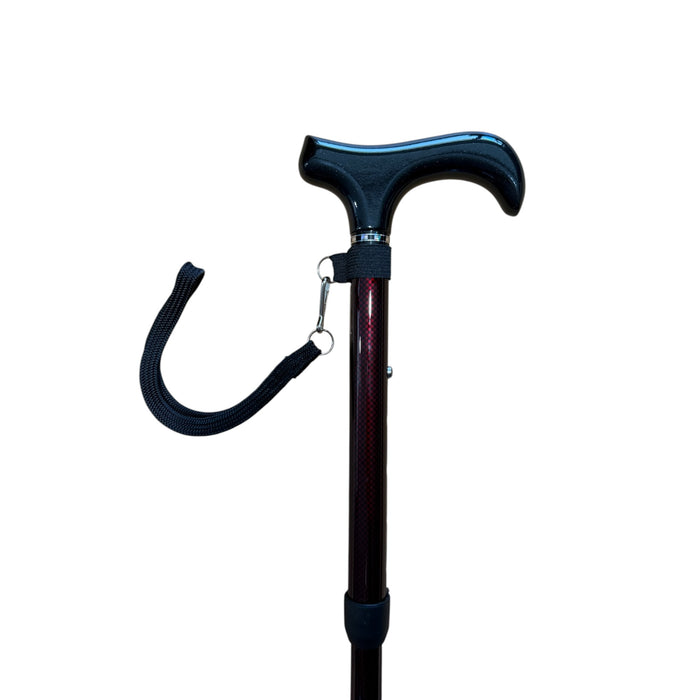 Carbon Fibre Walking Stick Bundle (Ultra Lightweight Cane + Wrist Strap) - *Bundle*