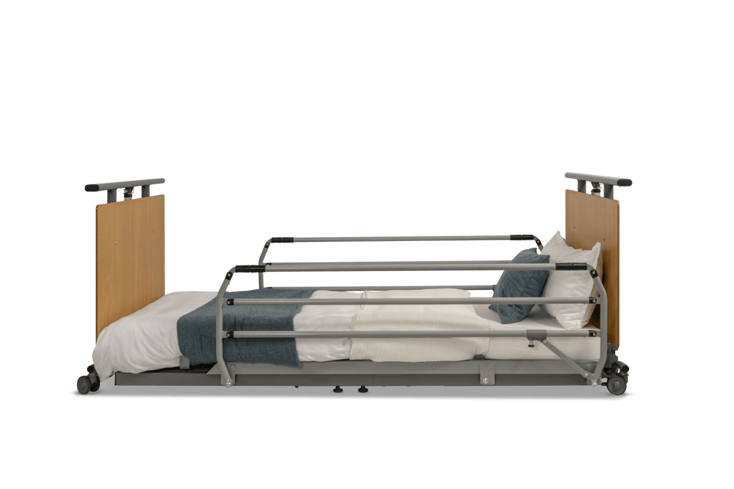 iCare G5 Folding Rail Set fitted to a Gravitate G5 floorline bed
