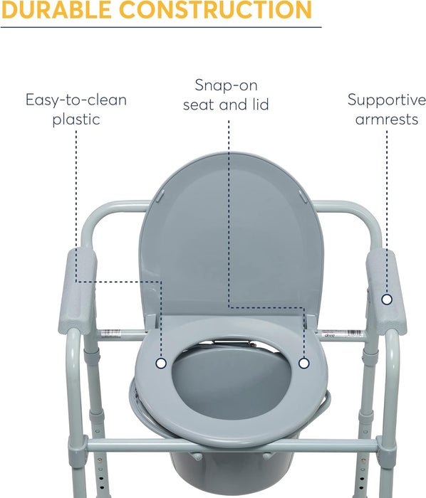 3-in-1 Folding CommodeToiletingGoldfernMobility Plus