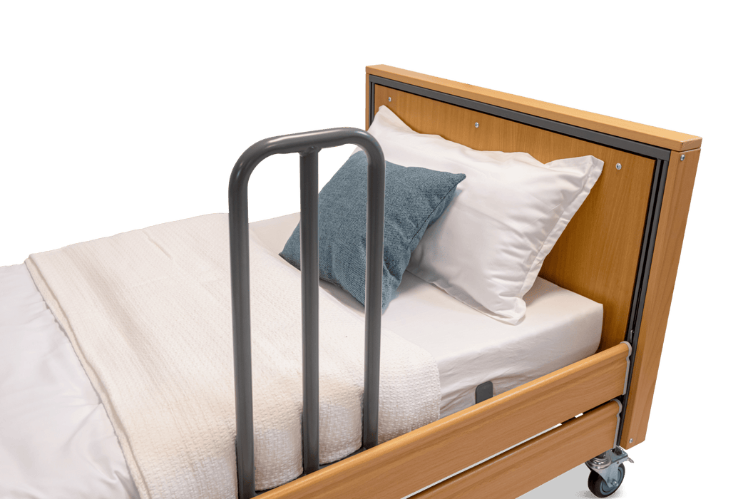 iCare Gravitate Grab Rail fitted to a Gravitate care bed