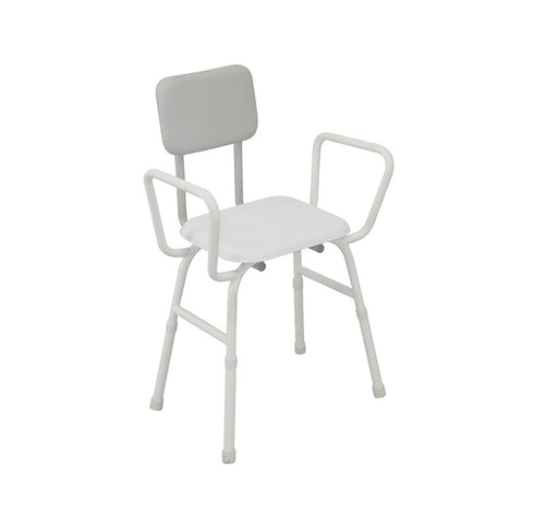 Viking padded shower stool with arms and backrest - Mobility Plus NZ