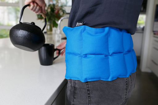 Kiwi Wheat Bags wearable wheat bag worn around the waist