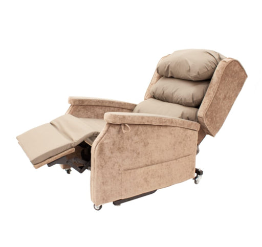 Cubro Configura Comfort chair shown in the rise position, tilting forward to assist standing
