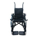 Goldfern paediatric self-propelled wheelchair front view showing swing-away footrests