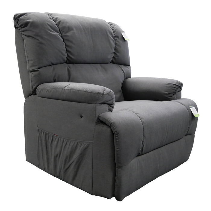 Heavy-Duty Electric Lift Chair - Dark Grey angled view