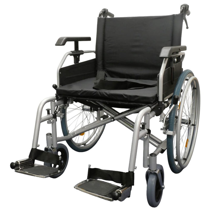 Goldfern Heavy Duty Self-Propelled Wheelchair, 250kg capacity with 56cm seat and 24-inch quick-release rear wheels