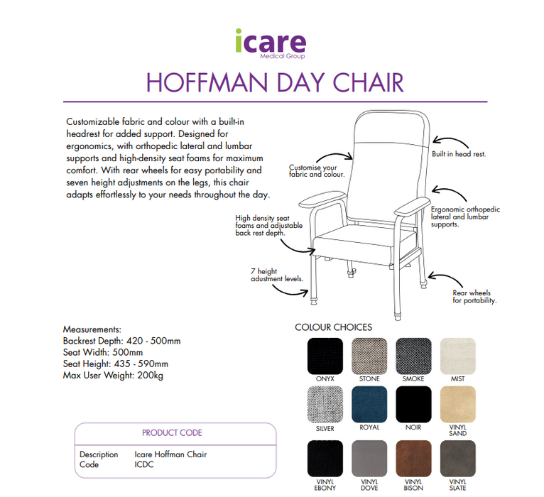 iCare Hoffman Day / Rehab Chair