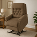 Pride LC-358XL bariatric lift chair shown reclined, with head and arm covers
