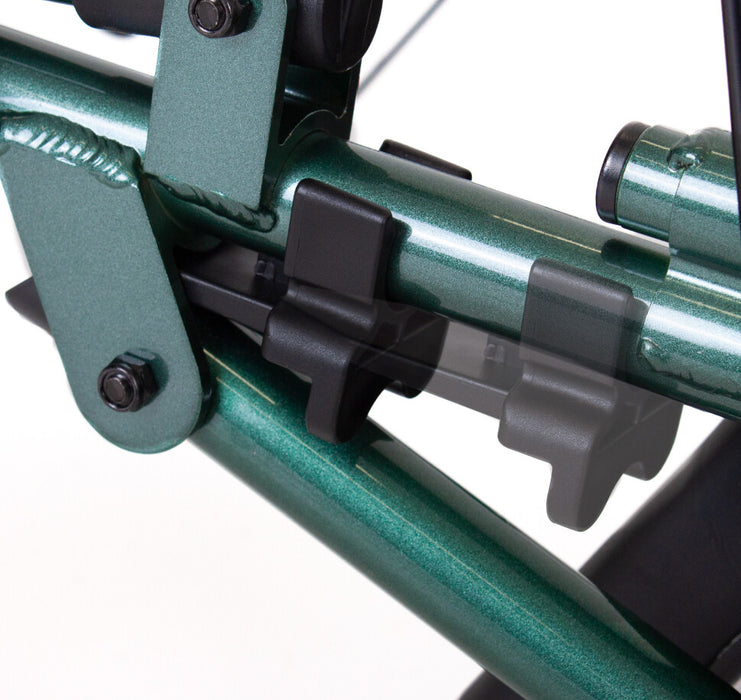 Mobilis Quad Walking Frame - Green with Folding Tray