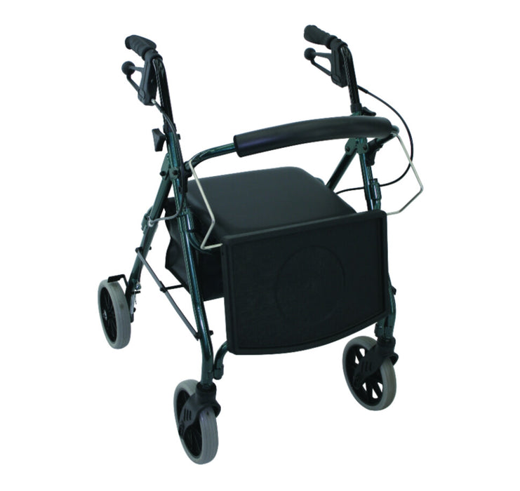 Mobilis Quad Walking Frame - Green with Folding Tray