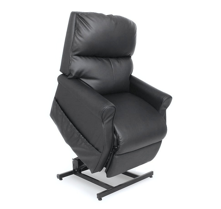Monarch Dual Motor Power Lift Chair – Black Vinyl Rise Recliner NZ