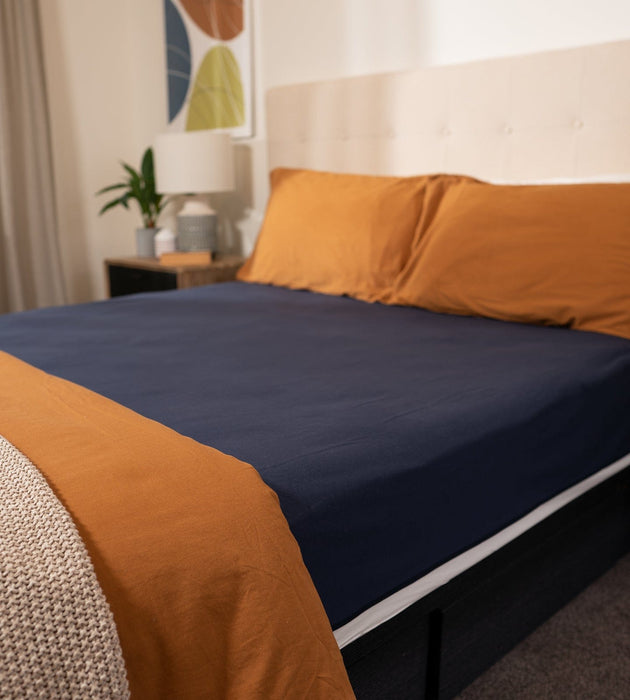Waterproof Flat Sheet – Navy