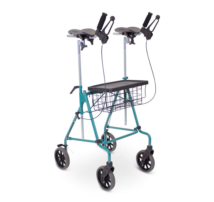 Pacer Gutter Walking Frame - 8" Wheels, Forearm Support