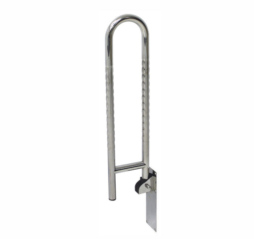 Roma looped fold-up stainless steel support rail - Mobility Plus NZ