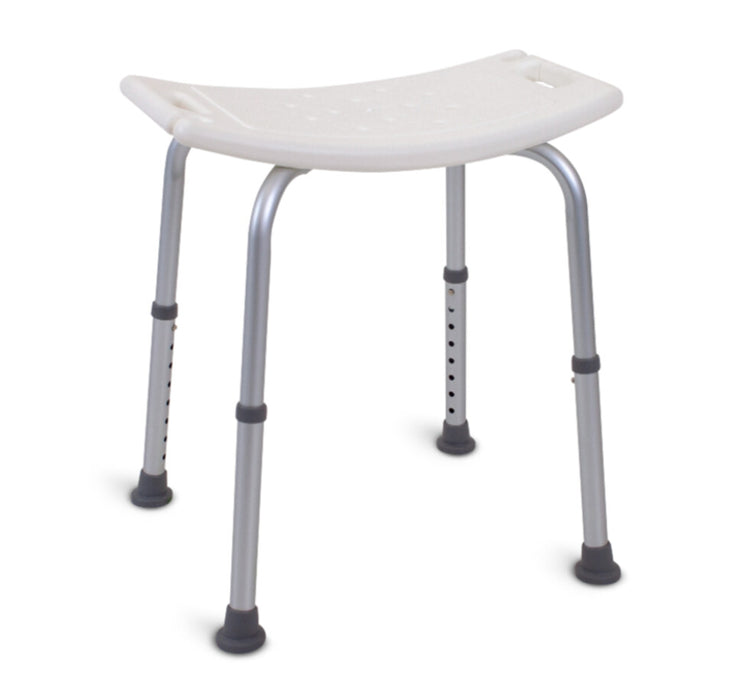 Oakwood height-adjustable aluminium shower stool - Mobility Plus NZ