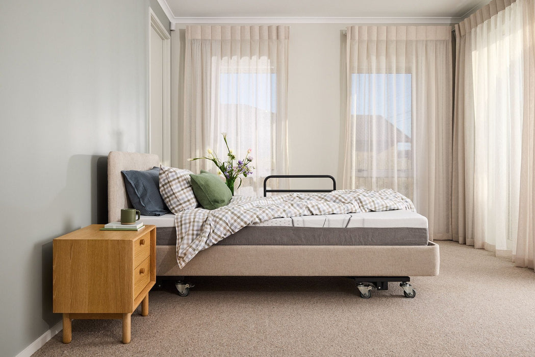 iCare Low Side Rail showing handholds along the bedside