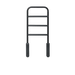 iCare High Side Rail four-bar bed safety rail in charcoal