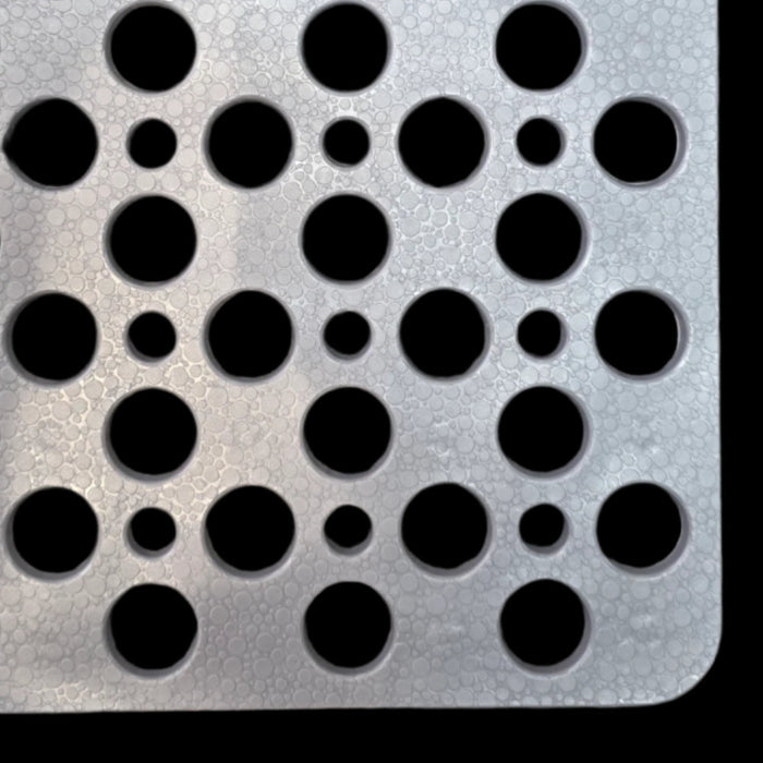 Grey bath mat front