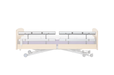 iCare Gravitate G6 aluminium split side rail fitted to a G6 floorline bed