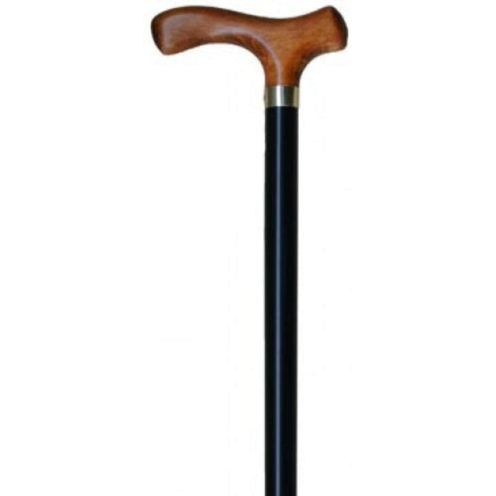 Gastrock Fritz handle walking cane with cherry wood handle and black shaft