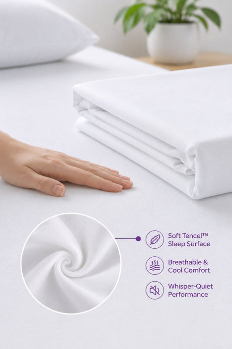 iCare mattress protector NZ - soft quiet Tencel sleep surface