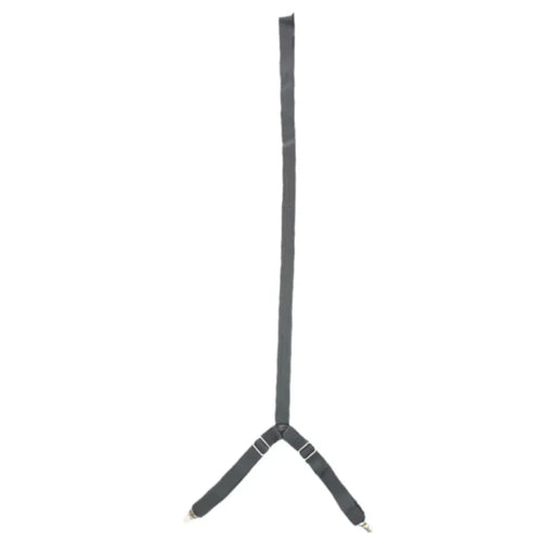 Dressing strap, 1000mm webbing with a Y-shaped end and two clips for pulling trousers up
