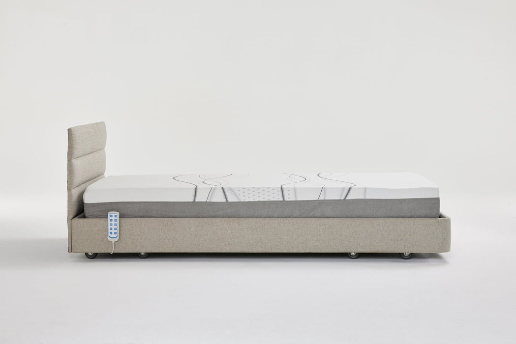 iCare IC333 homecare bed NZ - side view showing hi-lo height adjustment