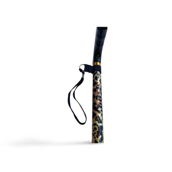 Folding T Handle Cane - Leopard PrintCanes and Walking SticksGoldfernMobility Plus