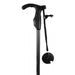 Adjustable walking and hiking pole with rubber foot, spike and snow basket
