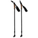 Pair of adjustable Nordic walking poles with rubber feet and spikes