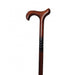 Gastrock scorched cherry walking cane with derby handle and black triple-ring collar