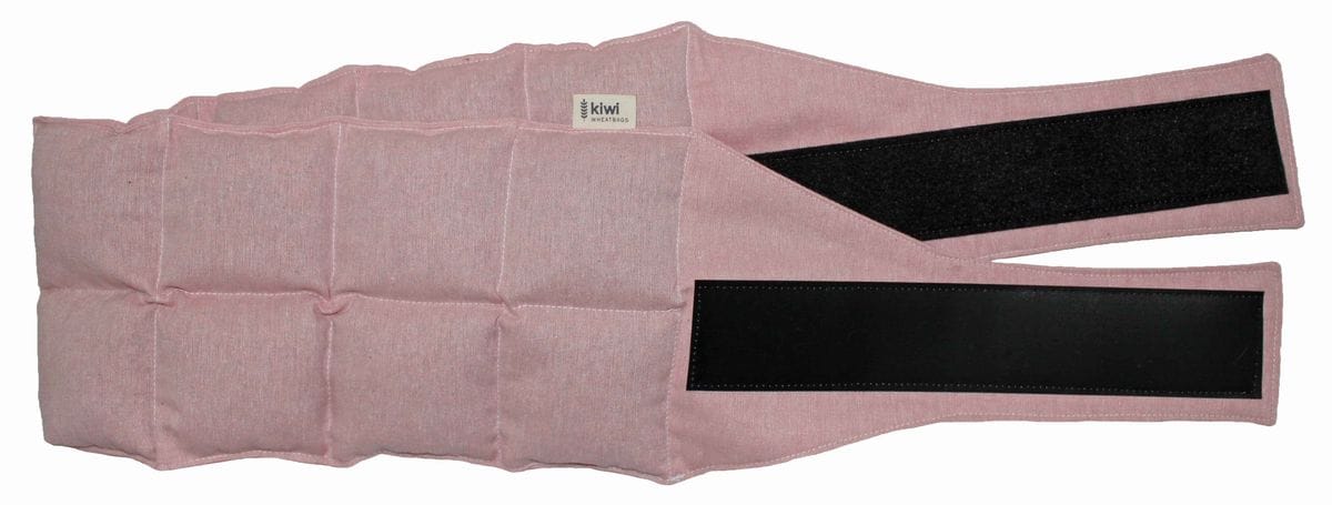 Kiwi Wheat Bags wearable wheat bag with adjustable strap – Dusky Pink Cotton Linen