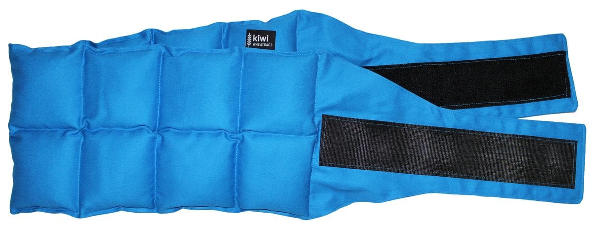 Kiwi Wheat Bags wearable wheat bag with adjustable strap – Turquoise