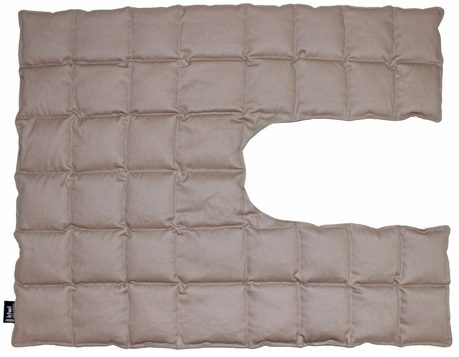 Kiwi Wheat Bags over the shoulder wearable wheat bag – Beige Cotton