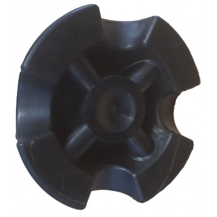 Weighted four-foot self-standing rubber cane foot base