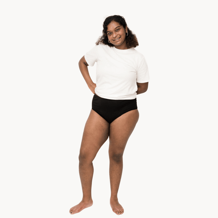Women's Absorbent Full Brief – Ultra – Medium / Black