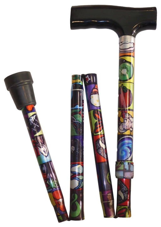 Folding T Handle Cane - KiwianaCanes and Walking SticksGoldfernMobility Plus